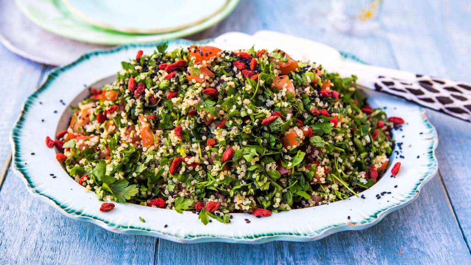 Quinoa tabbouleh with goji berries