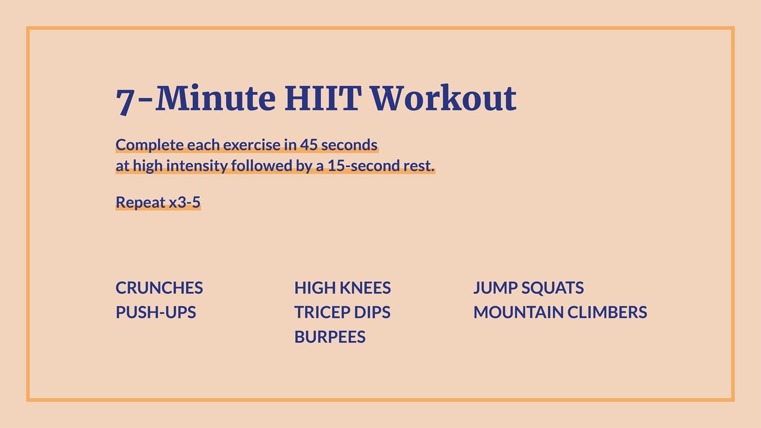 HIIT workout routine