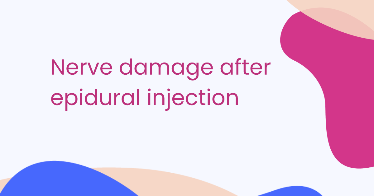 Nerve damage after epidural injection