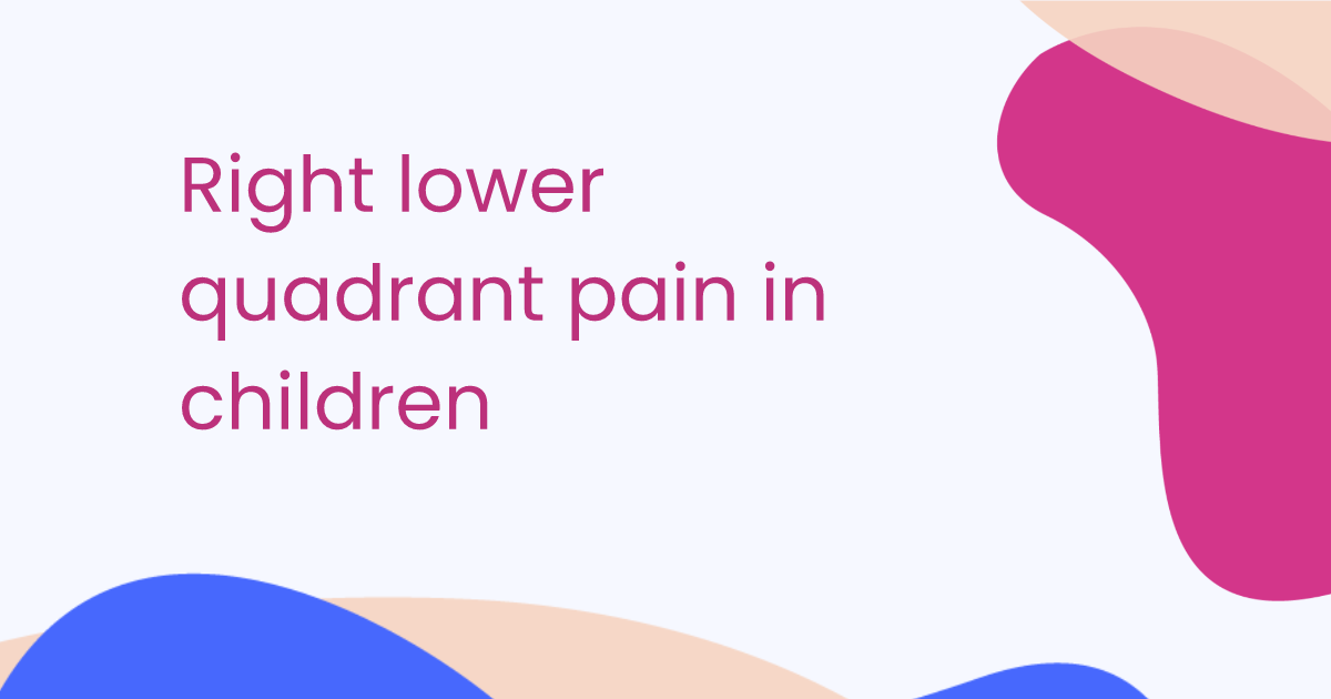 Right lower quadrant pain in children